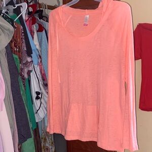 No Boundaries Coral Hoodie Sweatshirt